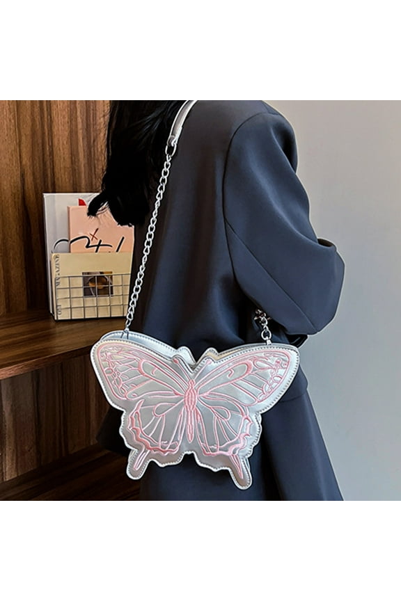 Popular Picks,Women Mini Butterfly Shape Large Capacity Chain Strap Sling Bag Crossody Bag Handbag Women's Cute Shaped Bag One Shoulder Bag Phone Key Purse