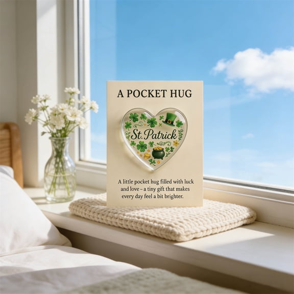 Pocket Hug Heart with Greeting Cards, Little Heart Pocket Hug Token, Long Distance Relationship Gifts, Thinking of You Gifts for Women Men Him Her