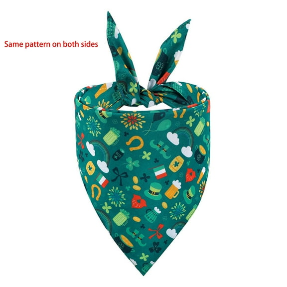 Popular PicksSt. Patrick's Day Dog Bandana, Bandanas for St. Patrick's Day Clothes Outfits, Reversible Triangle Dog Scarf, Pet Apparel & Accessories for Decorations