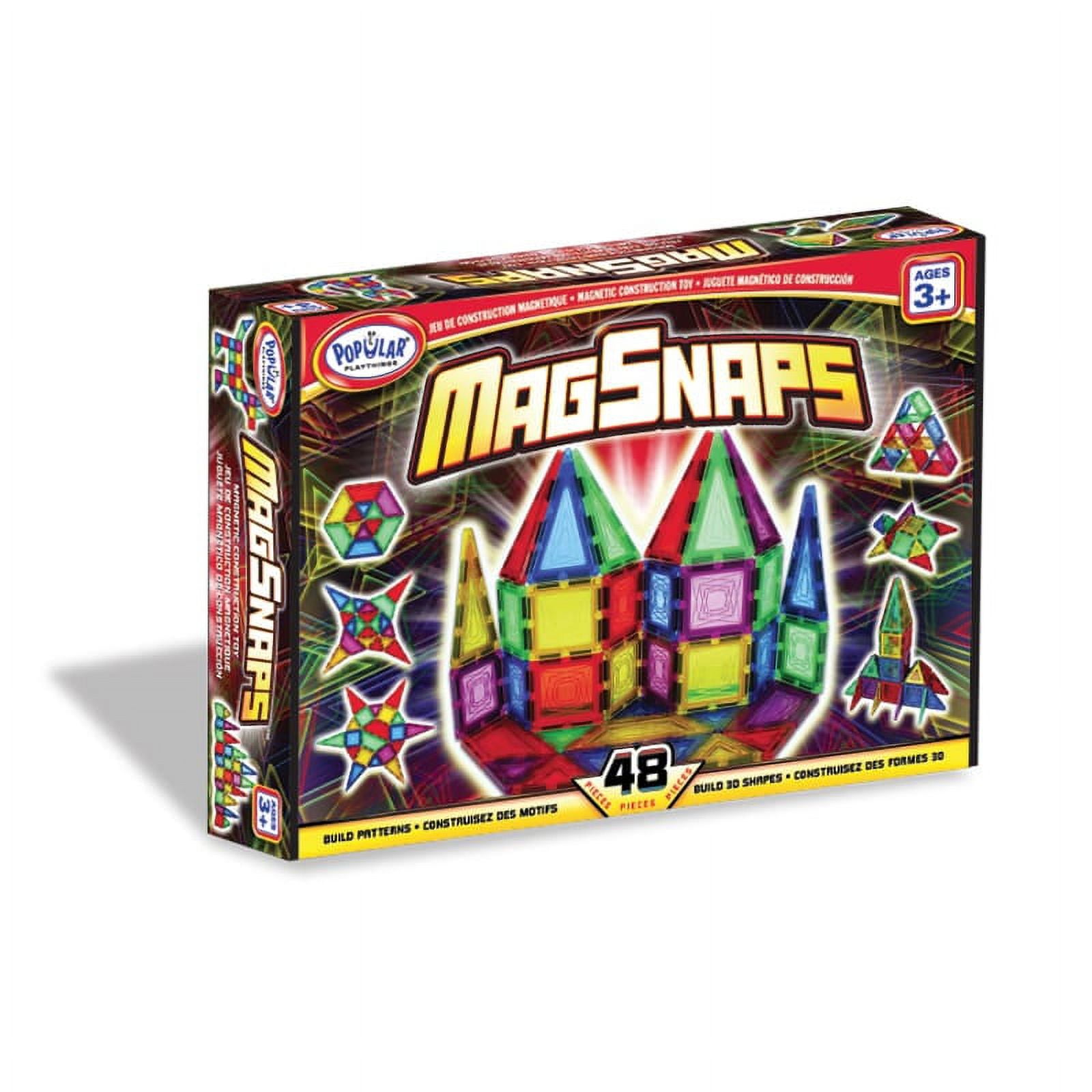 Multicolor Magnetic Construction Set with 48 Pieces