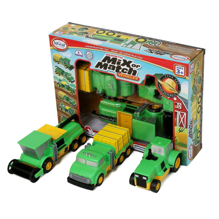 トップ Popular Playthings Farm Vehicles, Match or Mix Magnetic ミニカー