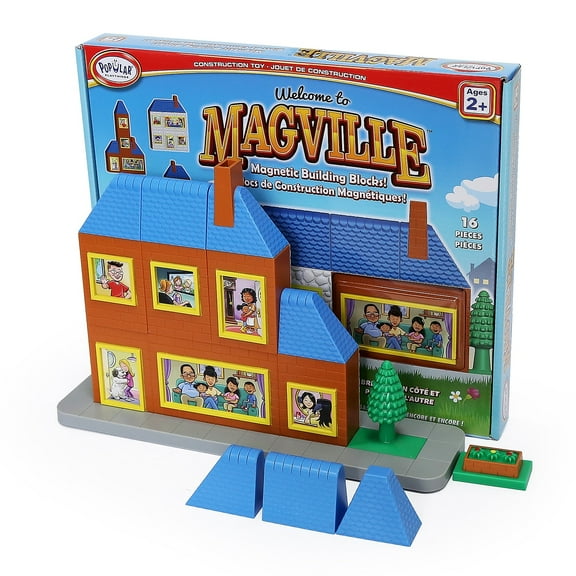 Popular Playthings Popuar Playthings Magnetic Magville House Set 16 Pieces/Set (PPY63001)