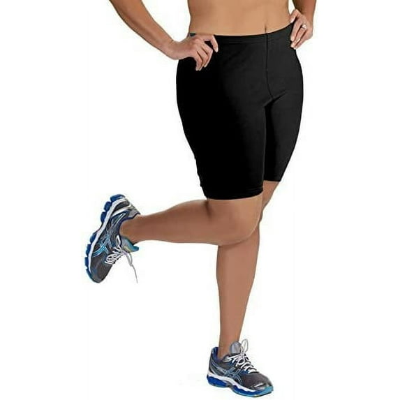 Popular Plus Size Women's Cotton Bike Shorts, Mid-Thigh, Sizes 1X to 5X