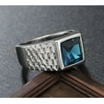 thumbnail image 1 of Popular Punk Retro Inlaid Jewel Pattern Titanium Steel Ring For Unisex Size 7 8 9 10 11 12 13 For Everyday Use, 1 of 9
