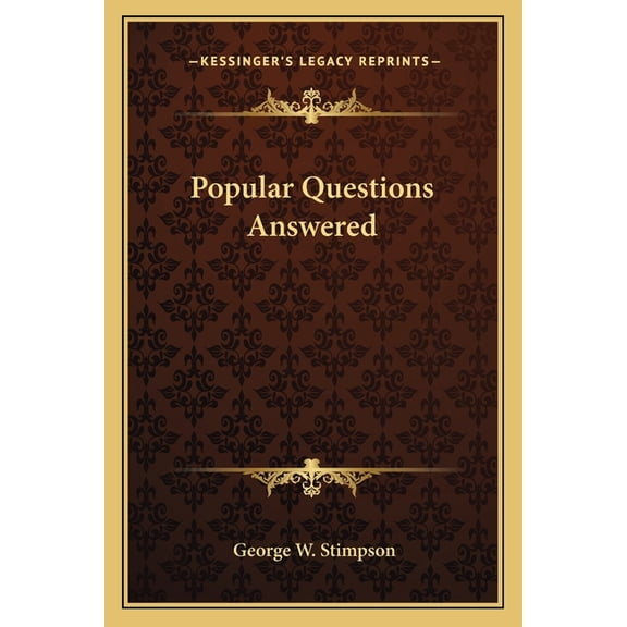 Popular Questions Answered (Paperback)