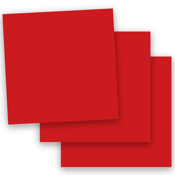 Popular RED HOT 12X12 (Square) Paper 28T Lightweight Multi-use - 100 PK -- Econo 12-x-12 Square Everyday Paper - Professionals, Designers and DIY Projects