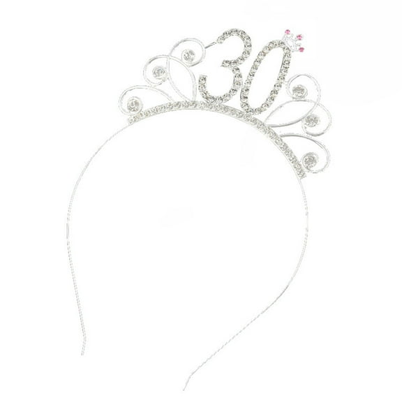 Popular Rhinestone Crown Headdress Birthday Party Tiara Crown Headband Hair Loop Decoration 16th 18th 20th 21st 30th 50th 60th 80th Birthday Favor