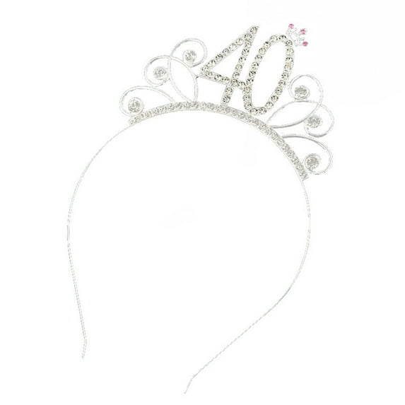 Popular Rhinestone Crown Headdress Birthday Party Tiara Crown Headband Hair Loop Decoration 16th 18th 20th 21st 30th 50th 60th 80th Birthday Favor