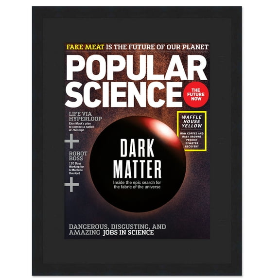 Popular Science Magazine Display Frame - Acrylic, Backing, and Black Mat - Fits Any Magazine