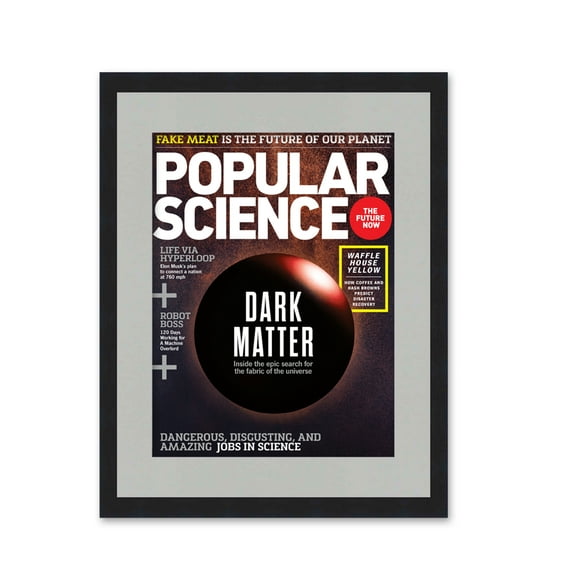 Popular Science Magazine Display Frame - Acrylic, Backing, and Grey Mat - Fits Any Magazine