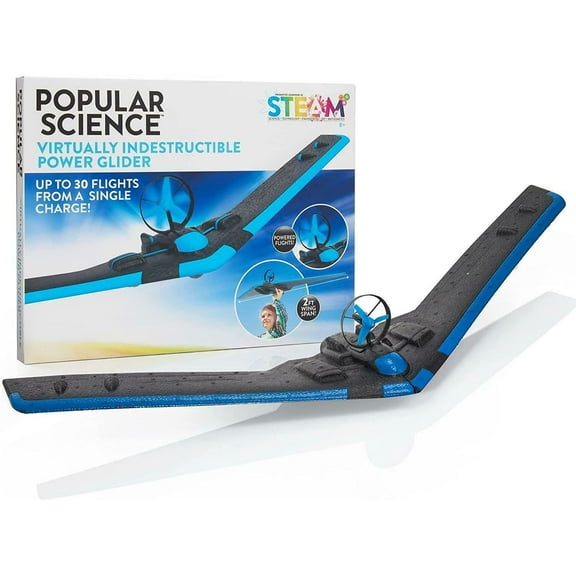 Popular Science Power Glider Plane STEAM Learning Tech Flying Outdoor Toy