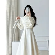 Popular Spring New Improved Qipao Suit Dress Waist Slimming Two-piece Set Elegant Little Fragrance Suspender Dress