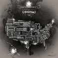 thumbnail image 1 of Popular United States of America Word Cloud Typography Poster; One 12x12in Poster Print, 1 of 1