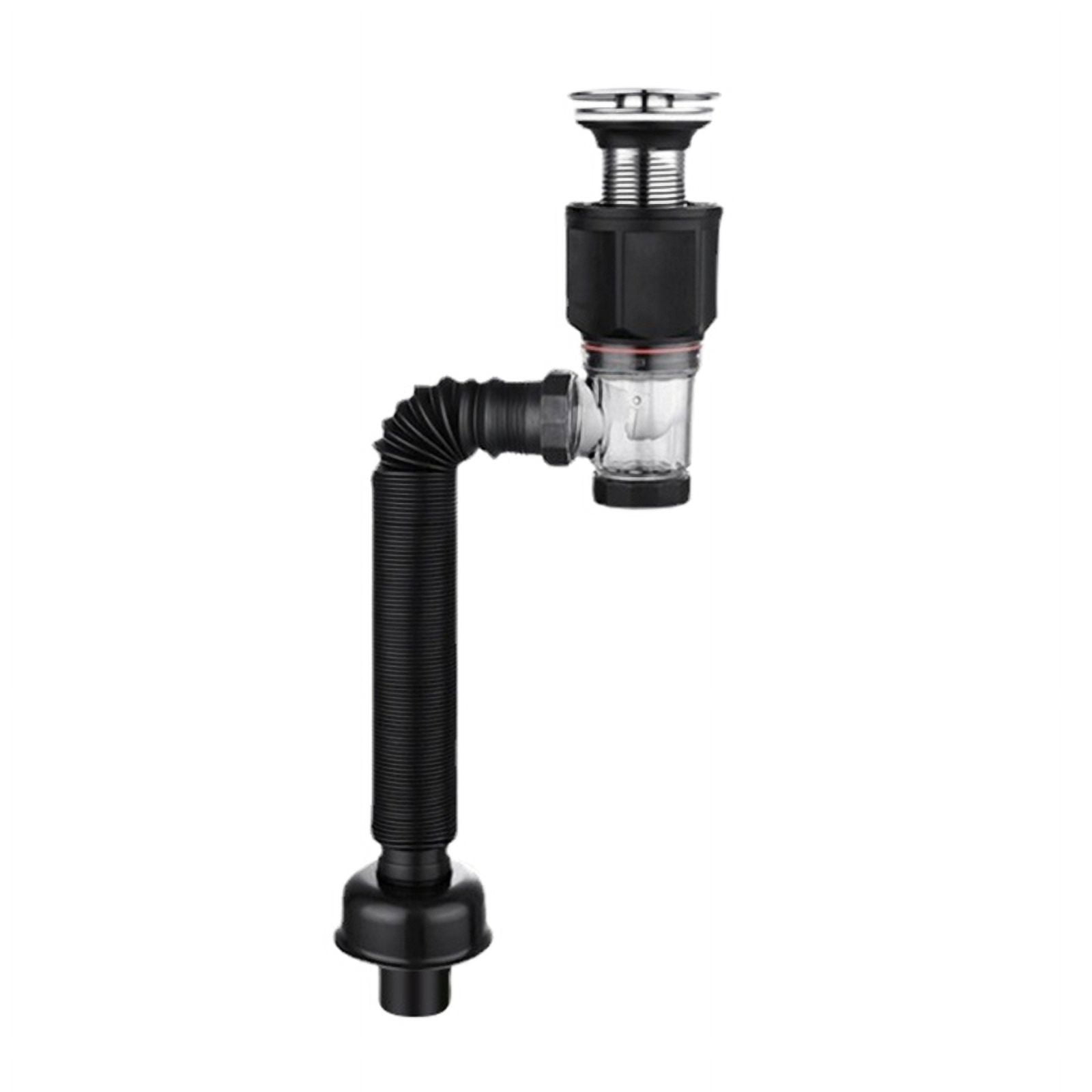 Popup Basin Waste Drainer Universal Washbasin Drainer with Flexible