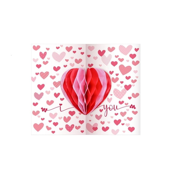 Popup Heart Ball Cloud Card for Birthday Festivities Valentines Day Greeting Card with Envelope Party Invitation Supplie