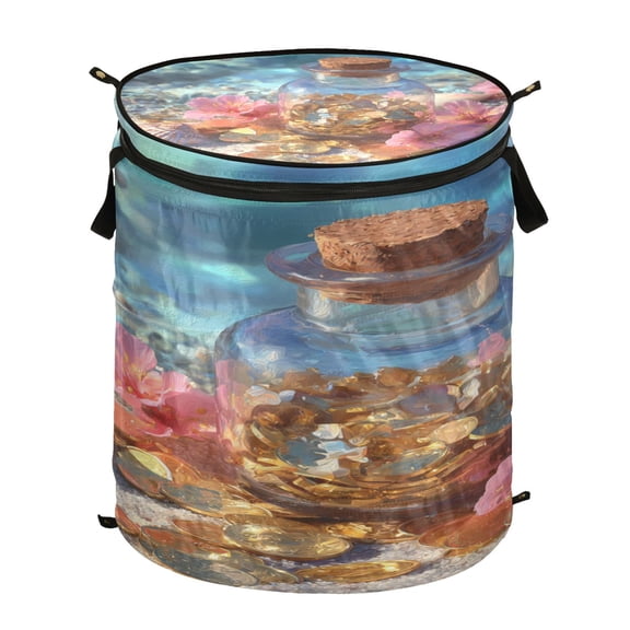 Popup Laundry Hamper Storage Basket Laundry Basket Laundry Hamper Convenient and Durable Beautiful Beach