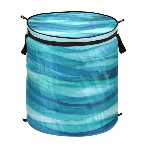 Popup Laundry Hamper Storage Basket Laundry Basket Laundry Hamper Convenient and Durable Beautiful Green Sea