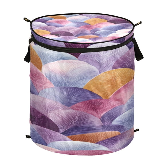 Popup Laundry Hamper Storage Basket Laundry Basket Laundry Hamper Convenient and Durable Beautiful Purple Pattern