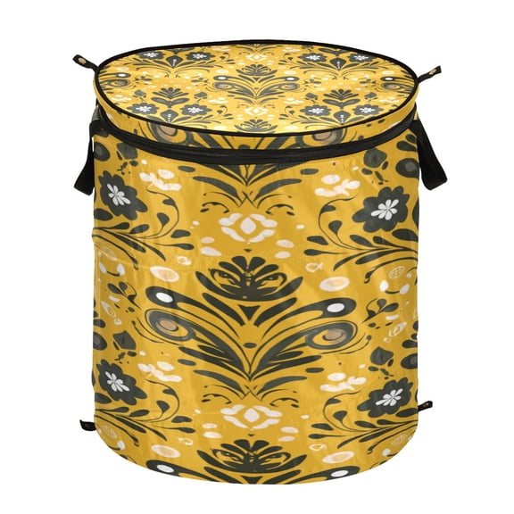 Popup Laundry Hamper Storage Basket Laundry Basket Laundry Hamper Convenient and Durable Beautiful Yellow