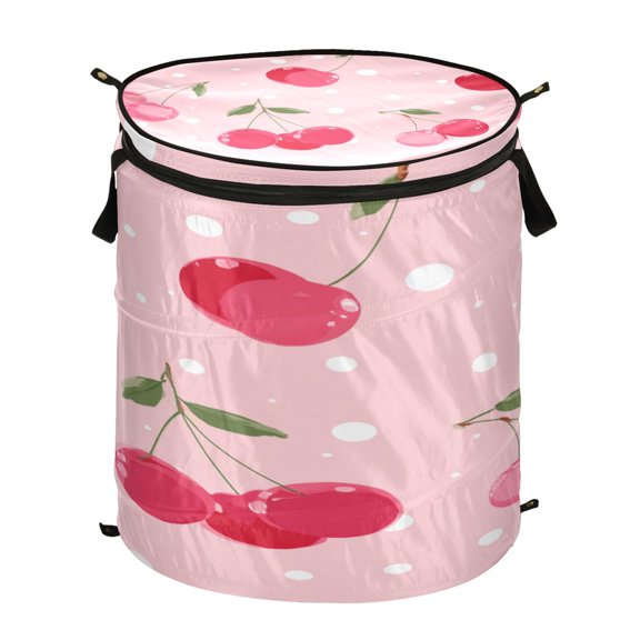 Popup Laundry Hamper Storage Basket Laundry Basket Laundry Hamper Convenient and Durable Bright Cherry Blossom Pattern