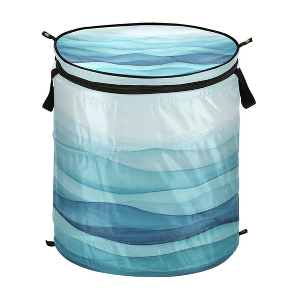 Popup Laundry Hamper Storage Basket Laundry Basket Laundry Hamper Convenient and Durable Cartoon Blue Sea
