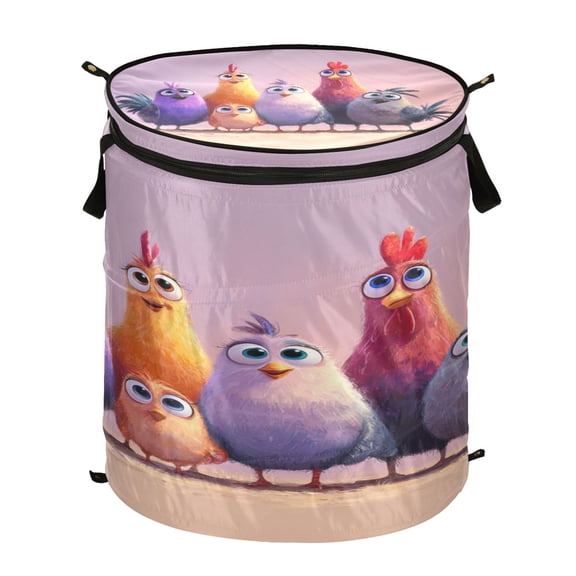 Popup Laundry Hamper Storage Basket Laundry Basket Laundry Hamper Convenient and Durable Cartoon Chick Group