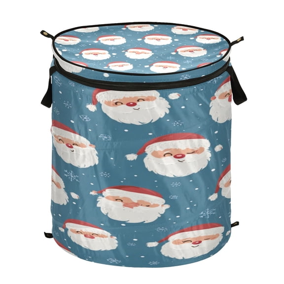 Popup Laundry Hamper Storage Basket Laundry Basket Laundry Hamper Convenient and Durable Cartoon Santa Claus Face