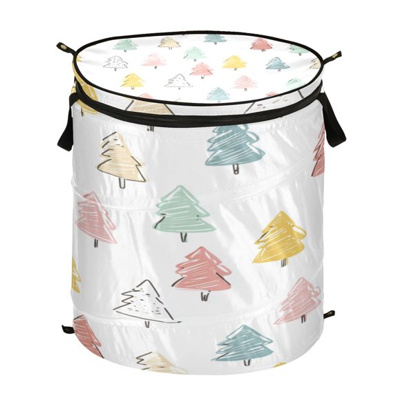 Popup Laundry Hamper Storage Basket Laundry Basket Laundry Hamper Convenient and Durable Colorful Christmas Tree Beautiful