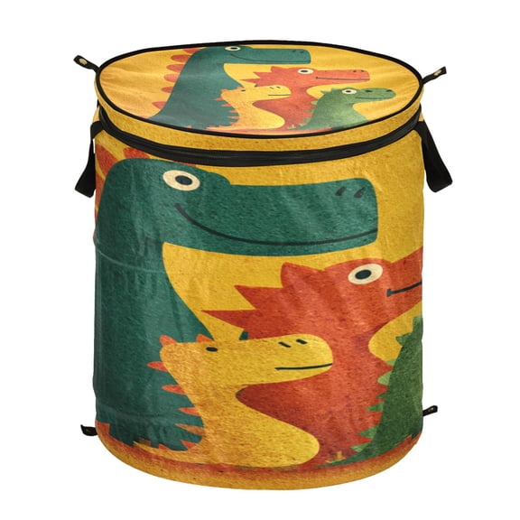 Popup Laundry Hamper Storage Basket Laundry Basket Laundry Hamper Convenient and Durable Colorful Dinosaurs