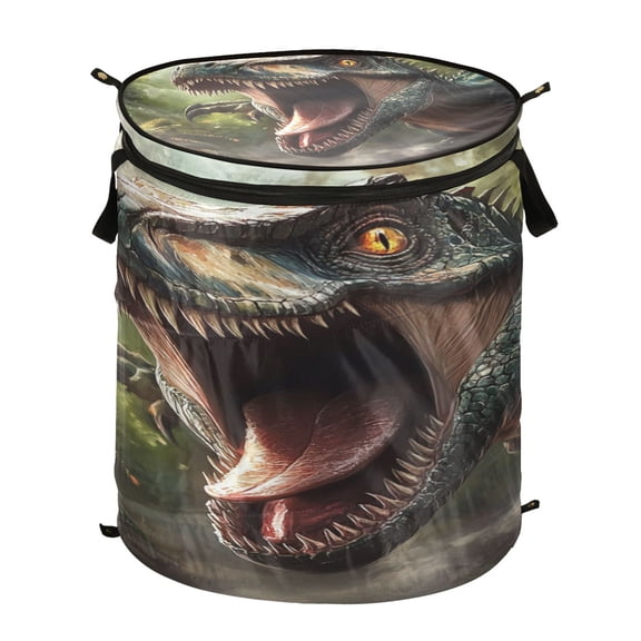 Popup Laundry Hamper Storage Basket Laundry Basket Laundry Hamper Convenient and Durable Cool Cartoon Big Dinosaur