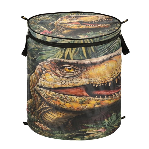 Popup Laundry Hamper Storage Basket Laundry Basket Laundry Hamper Convenient and Durable Cool Cartoon Dinosaur