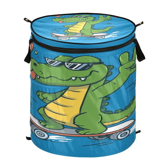 Popup Laundry Hamper Storage Basket Laundry Basket Laundry Hamper Convenient and Durable Crocodile Skateboard