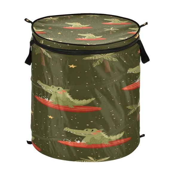 Popup Laundry Hamper Storage Basket Laundry Basket Laundry Hamper Convenient and Durable Cute Crocodile Seamless