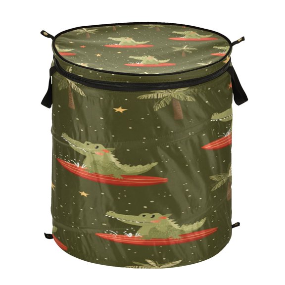 Popup Laundry Hamper Storage Basket Laundry Basket Laundry Hamper Convenient and Durable Cute Crocodile Seamless