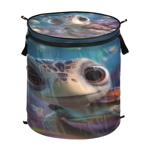 Popup Laundry Hamper Storage Basket Laundry Basket Laundry Hamper Convenient and Durable Cute Little Turtle
