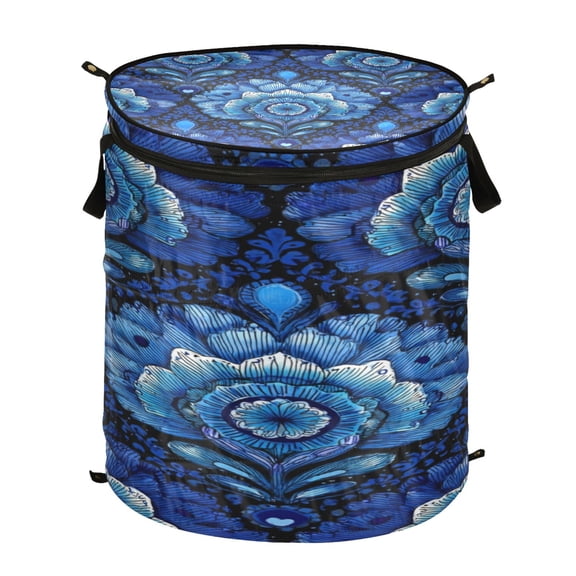 Popup Laundry Hamper Storage Basket Laundry Basket Laundry Hamper Convenient and Durable Dark Blue Beautiful