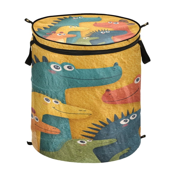Popup Laundry Hamper Storage Basket Laundry Basket Laundry Hamper Convenient and Durable Dinosaur Family