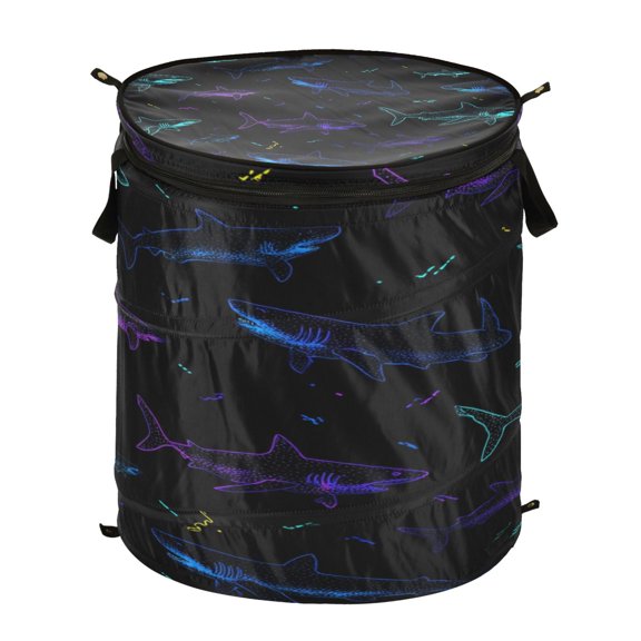 Popup Laundry Hamper Storage Basket Laundry Basket Laundry Hamper Convenient and Durable Fierce Shark Pattern Design
