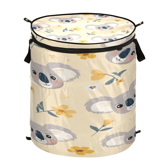 Popup Laundry Hamper Storage Basket Laundry Basket Laundry Hamper Convenient and Durable Koala Bears Digital Pattern
