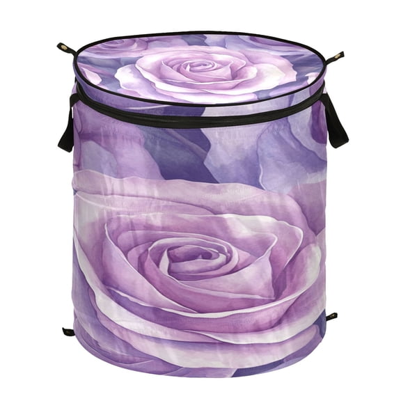 Popup Laundry Hamper Storage Basket Laundry Basket Laundry Hamper Convenient and Durable Lavender Roses