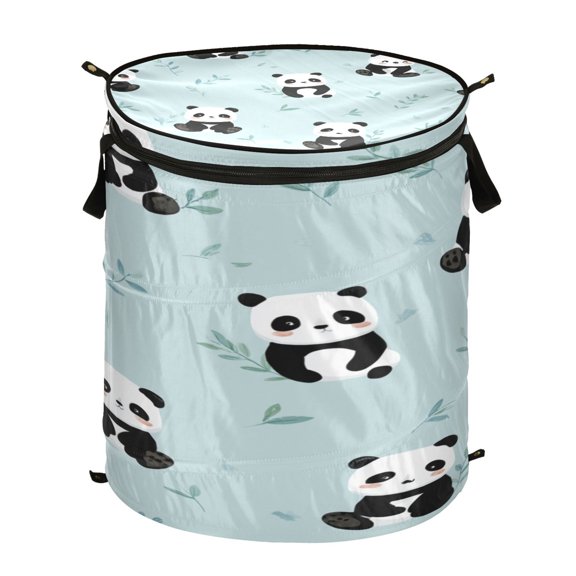 Popup Laundry Hamper Storage Basket Laundry Basket Laundry Hamper Convenient and Durable Light Blue Panda Car