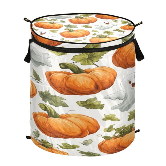 Popup Laundry Hamper Storage Basket Laundry Basket Laundry Hamper Convenient and Durable Lovely Halloween Pumpkins and Ghosts