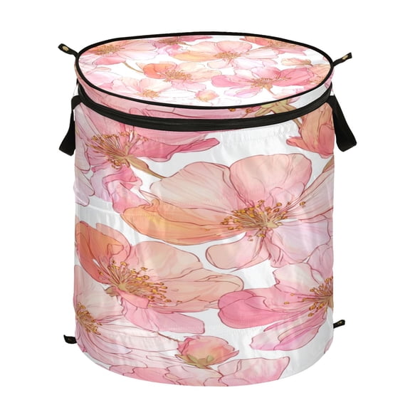 Popup Laundry Hamper Storage Basket Laundry Basket Laundry Hamper Convenient and Durable Lovely Pink Flowers