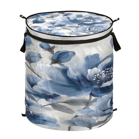 Popup Laundry Hamper Storage Basket Laundry Basket Laundry Hamper Convenient and Durable Lovely White Flowers