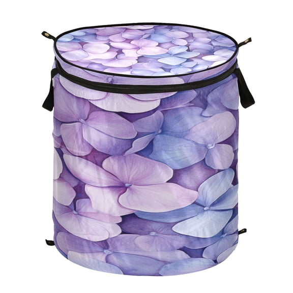 Popup Laundry Hamper Storage Basket Laundry Basket Laundry Hamper Convenient and Durable Purple Hydrangea Petals