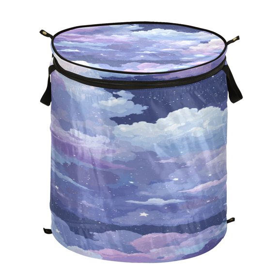 Popup Laundry Hamper Storage Basket Laundry Basket Laundry Hamper Convenient and Durable Purple Sky