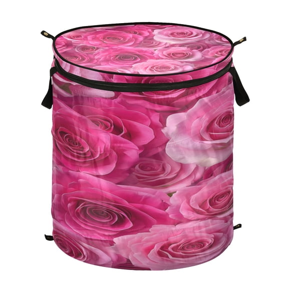 Popup Laundry Hamper Storage Basket Laundry Basket Laundry Hamper Convenient and Durable Vibrant Roses