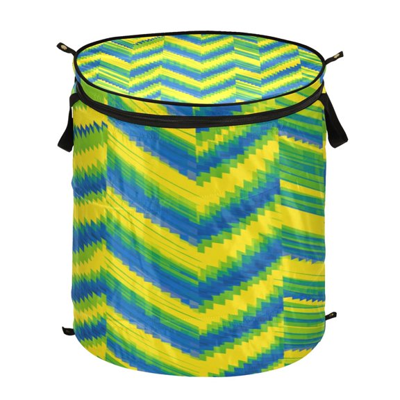 Popup Laundry Hamper Storage Basket Laundry Basket Laundry Hamper Convenient and Durable Vibrant Zigzag Chevron Stripes