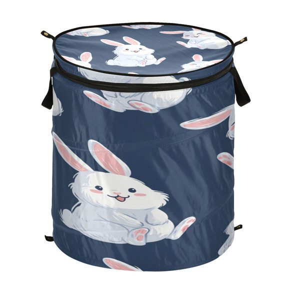 Popup Laundry Hamper Storage Basket Laundry Basket Laundry Hamper Convenient and Durable White Rabbits Cute