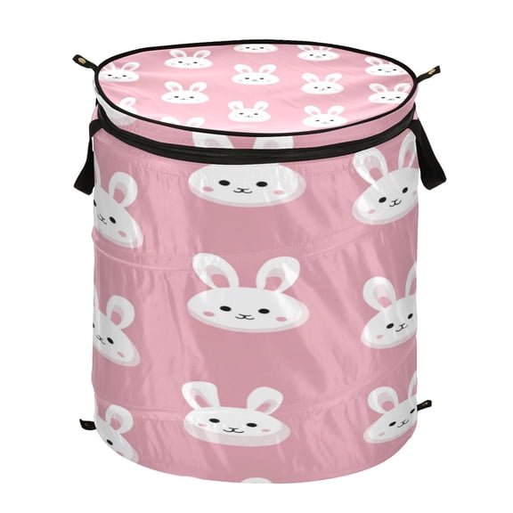 Popup Laundry Hamper Storage Basket Laundry Basket Laundry Hamper Convenient and Durable White Rabbits